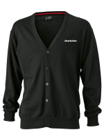 Mens V-Neck Cardigan Black